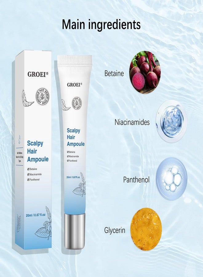 GROEI Scalp Hair Growth Serum for Thinning Hair – Niacinamide & Panthenol Formula for Stronger-Looking Strands: Lightweight Daily Scalp Treatment for Men & Women, 20ml (2PCS) - Image 2